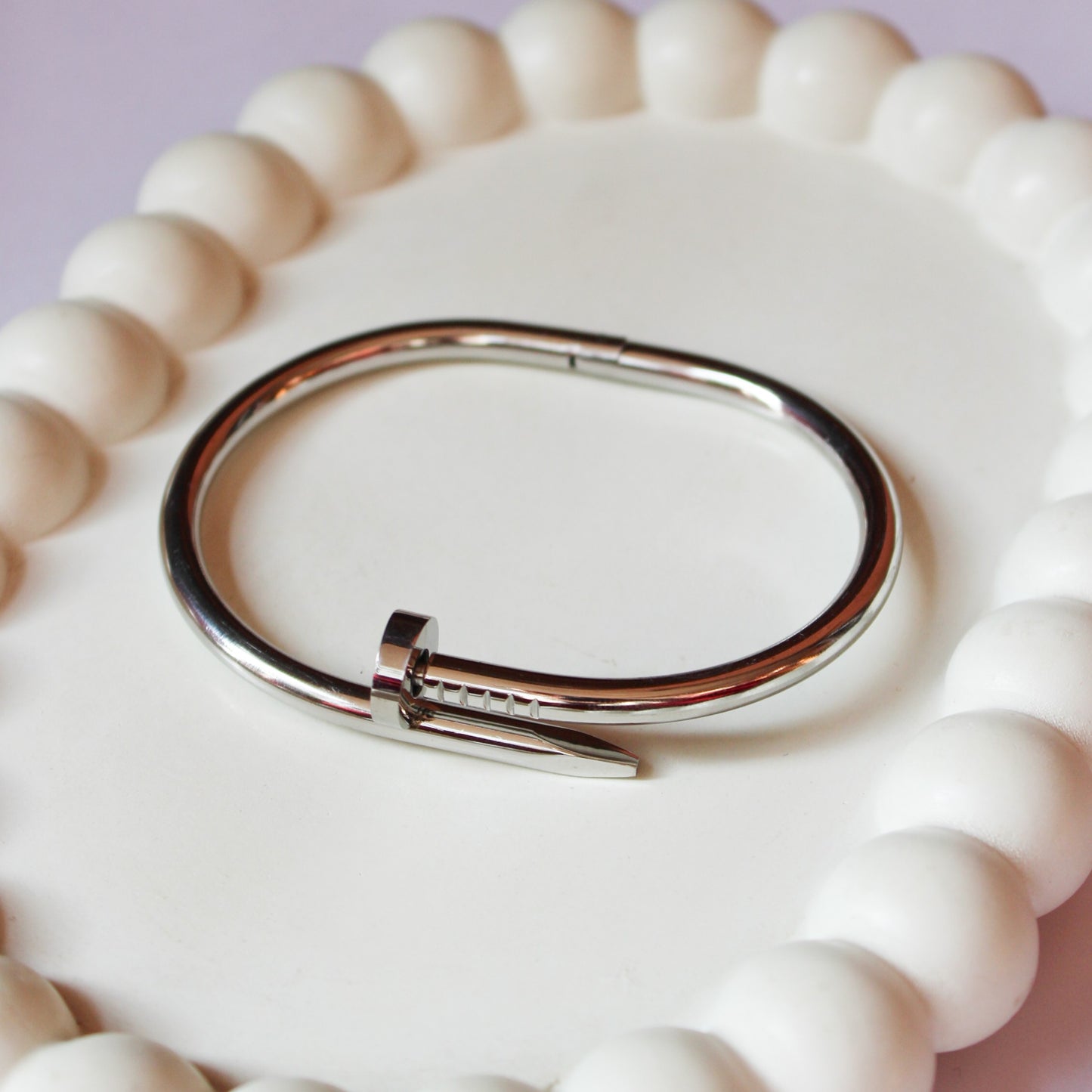 Cleo Nail Bracelet - Silver