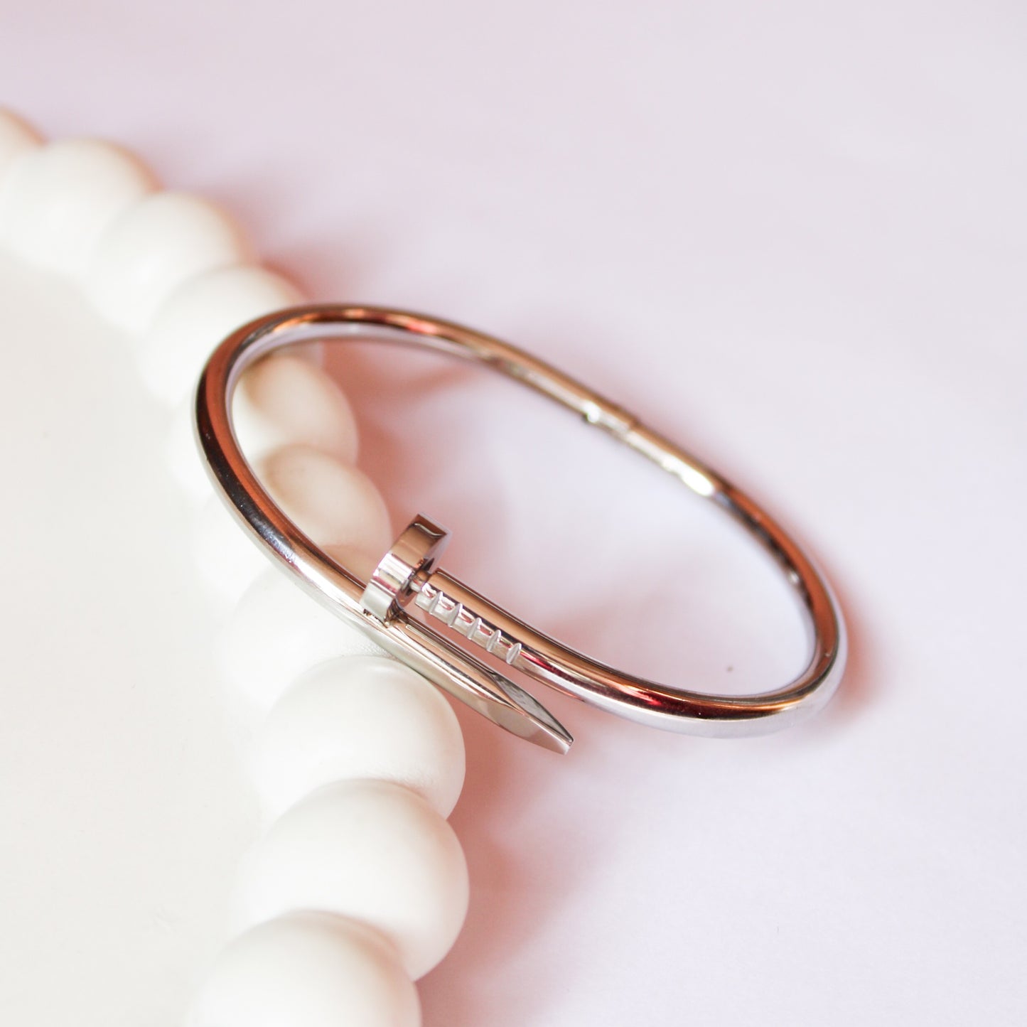 Cleo Nail Bracelet - Silver