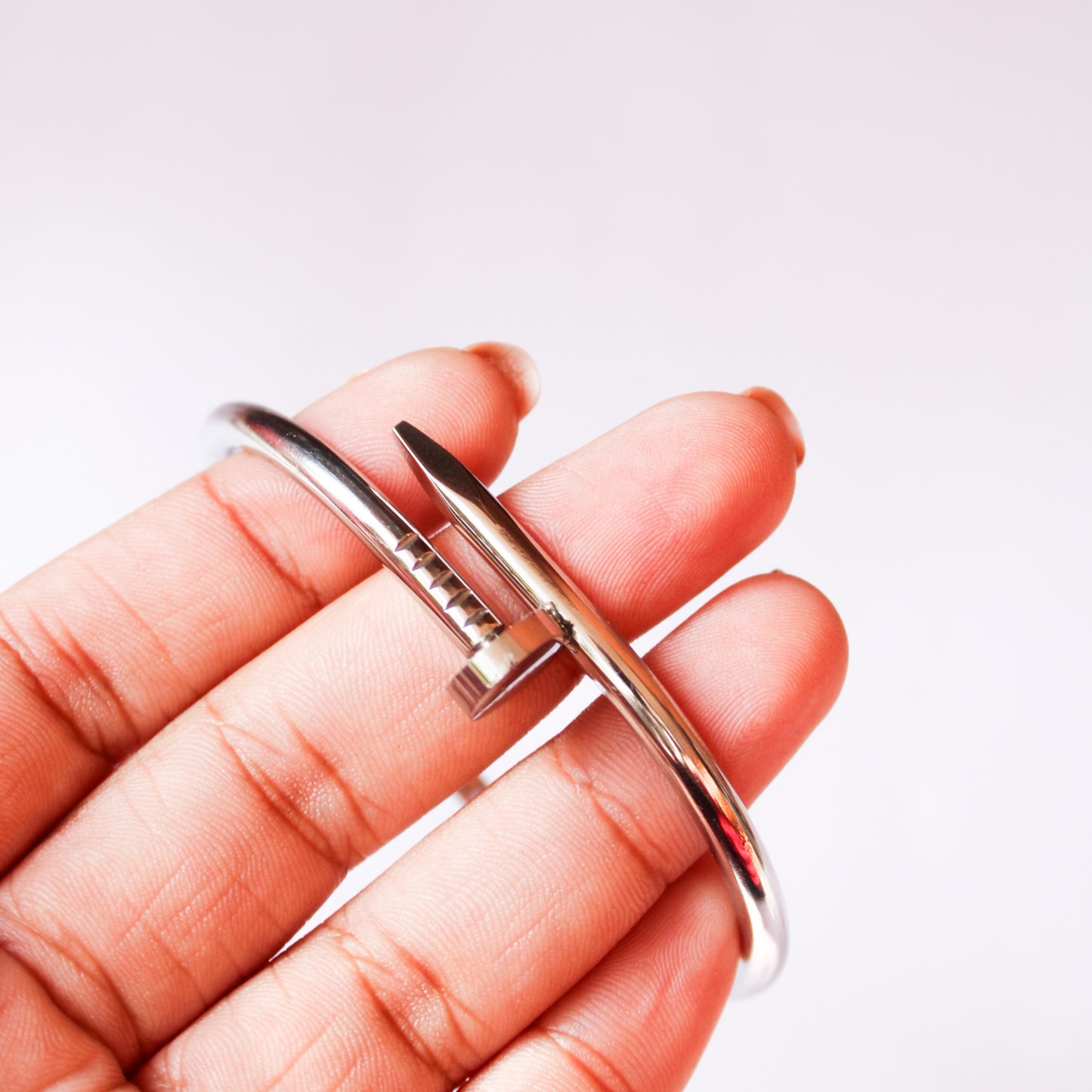 Cleo Nail Bracelet - Silver