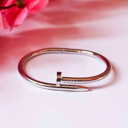 Cleo Nail Bracelet - Silver