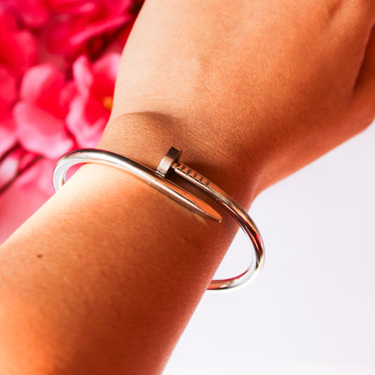 Cleo Nail Bracelet - Silver