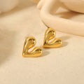 Zoe Gold Heart Stud Earrings