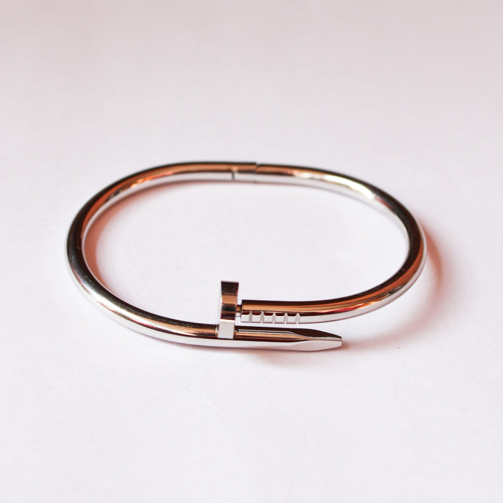 Cleo Nail Bracelet - Silver