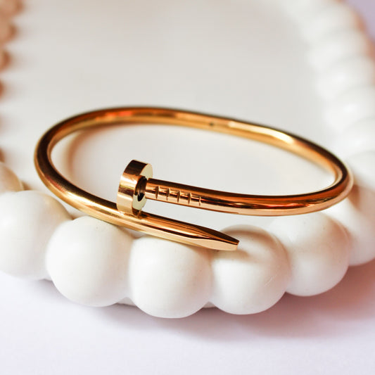 Cleo Nail Bracelet - Gold