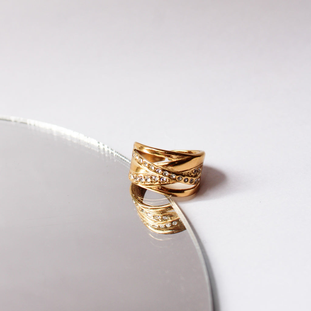 Willow Gold Zirconia Ring