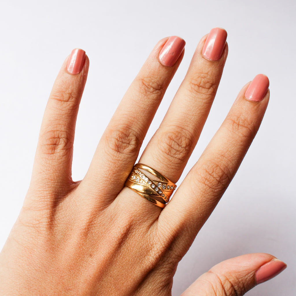 Willow Gold Zirconia Ring