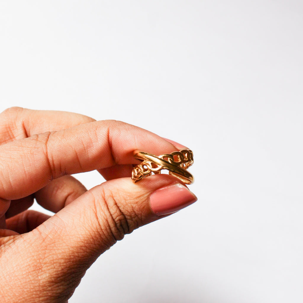 Elsie Gold Adjustable Ring