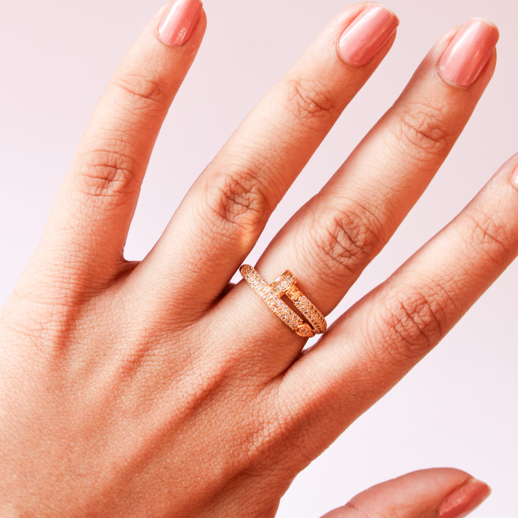 Aria Gold Nail Ring