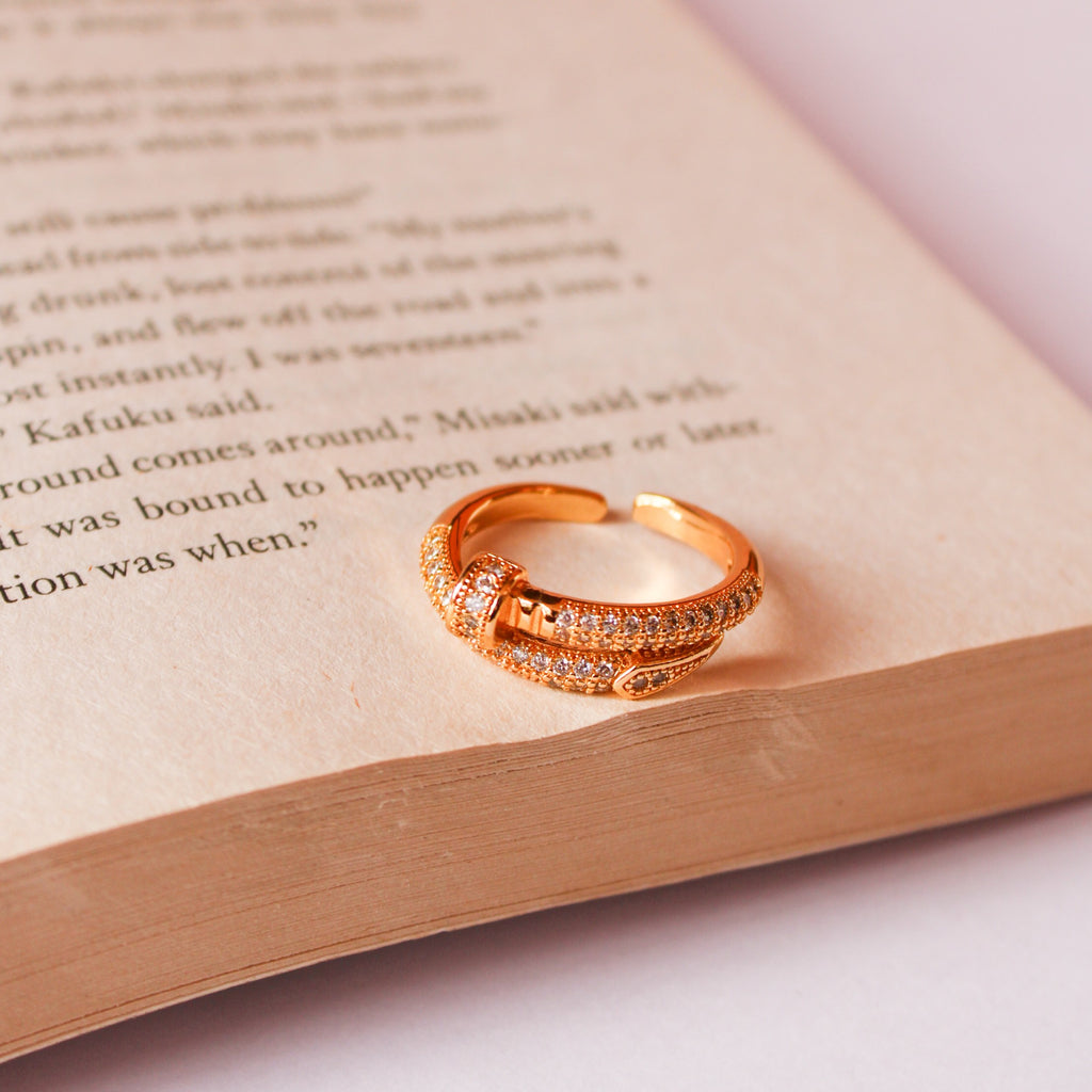 Aria Gold Nail Ring