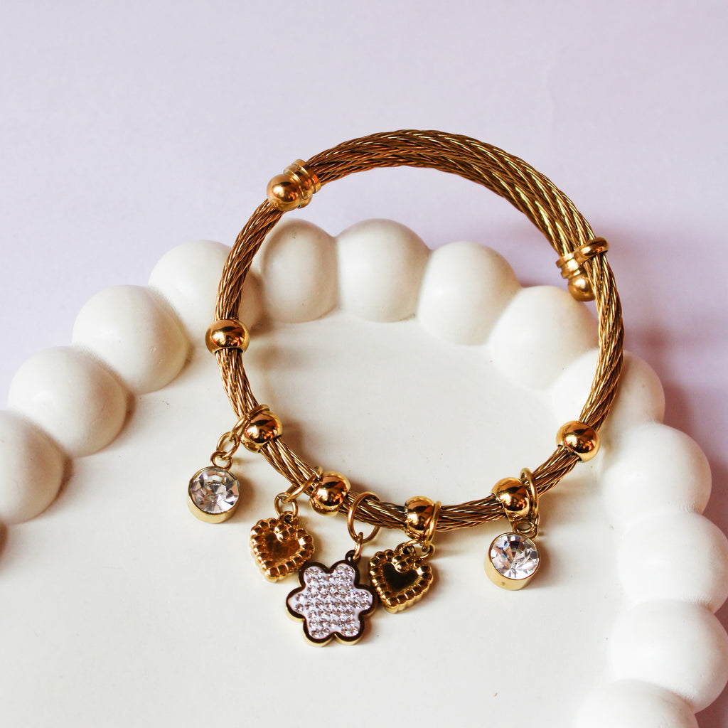 Kiara Gold Charms Bracelet