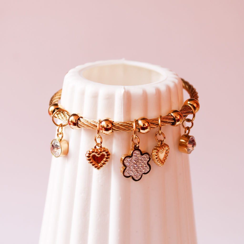 Kiara Gold Charms Bracelet