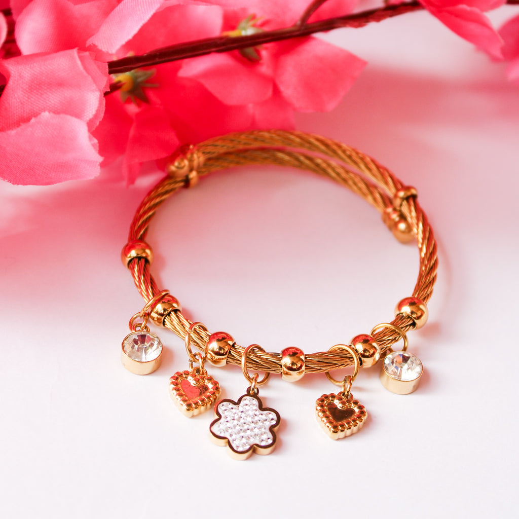 Kiara Gold Charms Bracelet