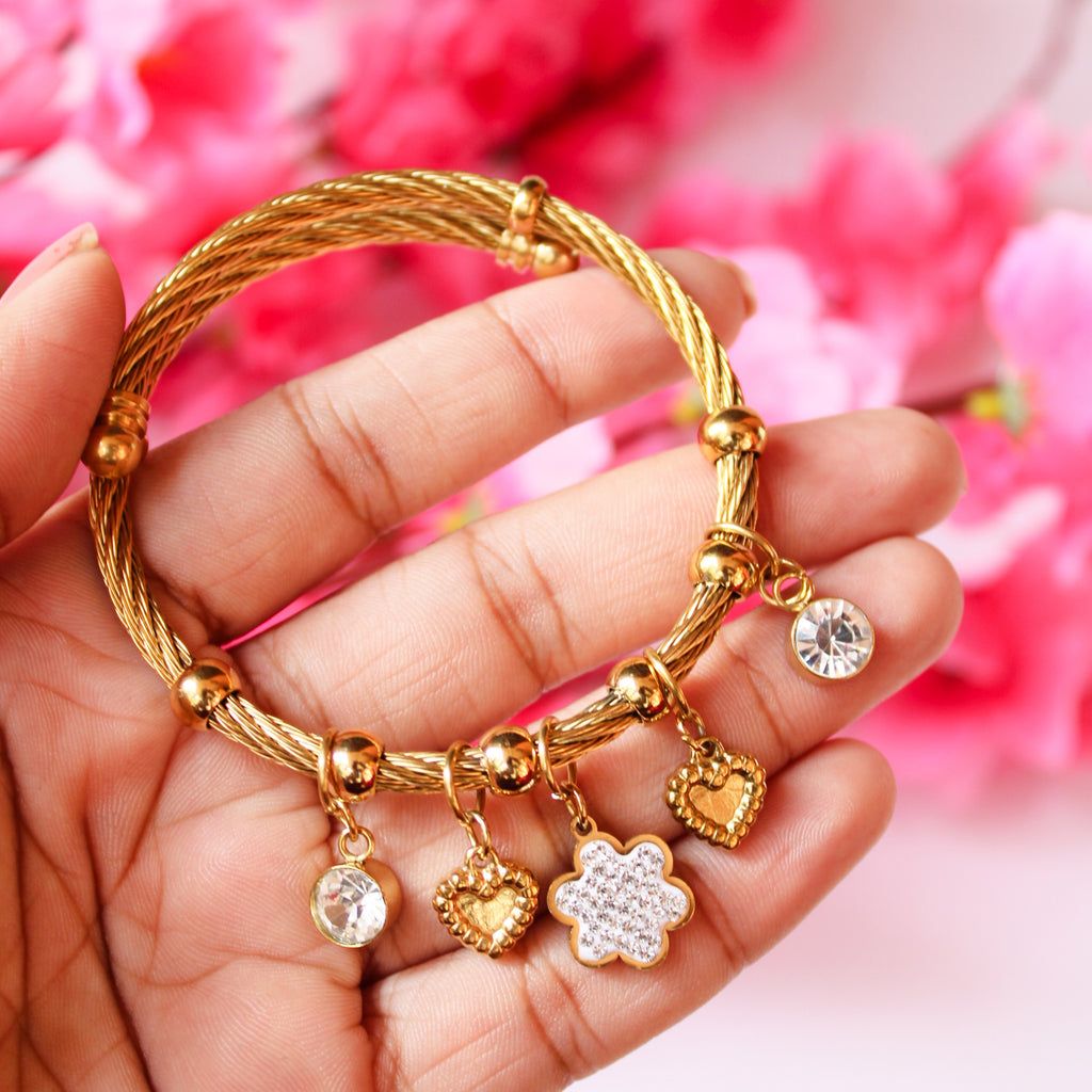Kiara Gold Charms Bracelet