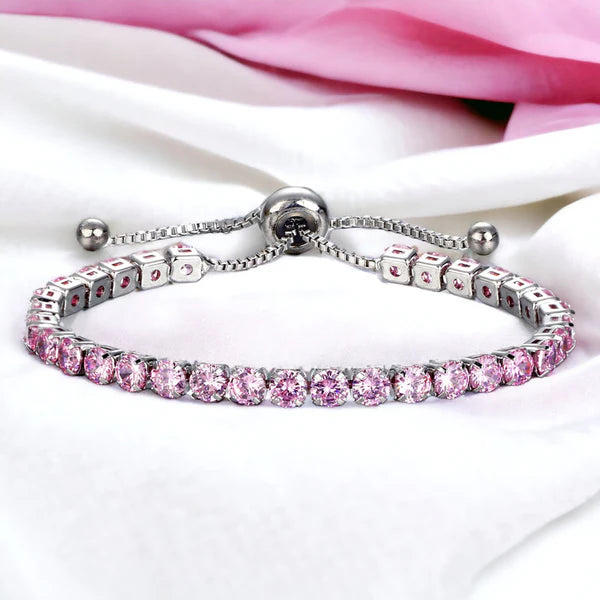 Ruby Silver Zirconia Bracelet