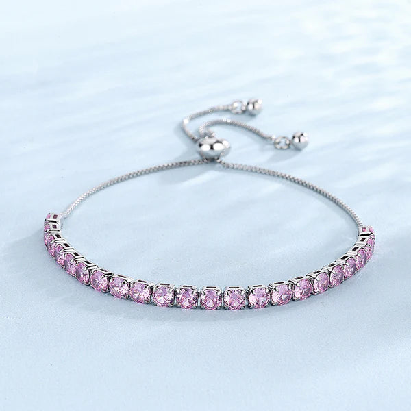 Ruby Silver Zirconia Bracelet