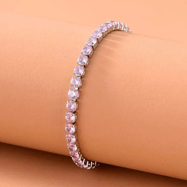 Ruby Silver Zirconia Bracelet