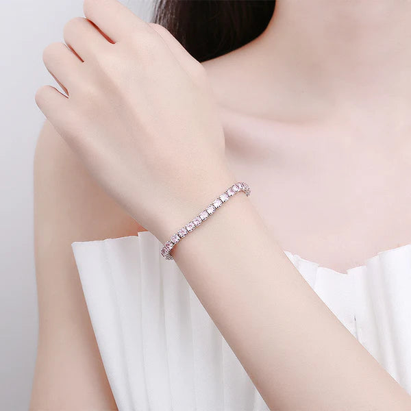 Ruby Silver Zirconia Bracelet